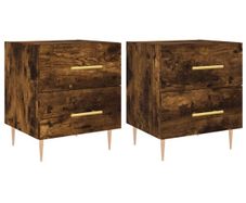 Bedside Cabinets 2 pcs Concrete Grey 40x35x47.5 cm Engineered Wood