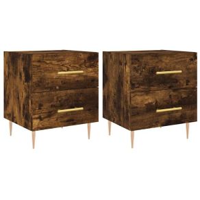 Bedside Cabinets 2 pcs Concrete Grey 40x35x47.5 cm Engineered Wood