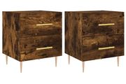 Bedside Cabinets 2 pcs Smoked Oak 40x35x47.5 cm Engineered Wood