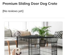 Extra Large Premium Sliding Dog Door Dog  Crate