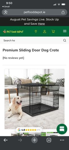 Extra Large Premium Sliding Dog Door Dog  Crate