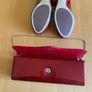 Perfect for Christmas partys. Red Patent shoes with matching bag Image 4