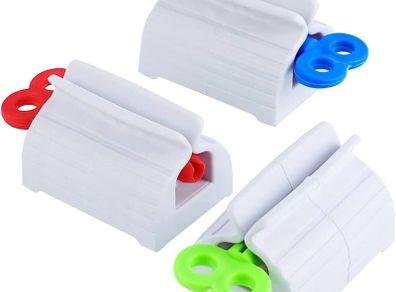 Hootensils Pack of 3 Toothpaste Squeezer - Rolling Tube Squeezer & Toothpaste Holder, Easy Squeeze and Organized Countertop for Bathroom (FREE SHIPPING)