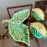 Vintage Collectable Portuguese Lemon Condiment  Shakers Bordallo Pinheiro Image 2