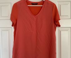 Dunnes Stores Orange V Neck T-Shirt