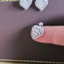 NEW - Love heart silver hook earrings & pandant match set Image 4