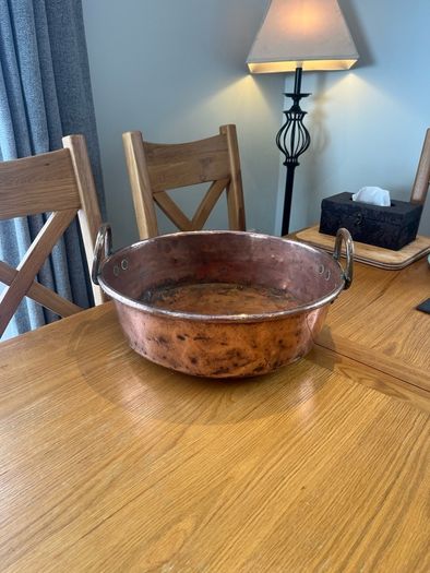Antique Copper Preserve Pan