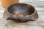 Antique Small Primitive wooden Dough Bowl