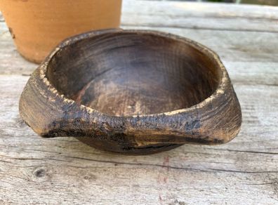 Antique Small Primitive wooden Dough Bowl