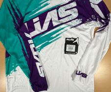 Alias MX A2 Racing Jersey Brushed White/Aqua Sz Small