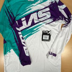 Alias MX A2 Racing Jersey Brushed White/Aqua Sz Small