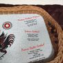 Mid Century Modern Retro Cocktail Melamine Wicker Tray Image 9