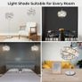 Modern Chrome Light Shade with Clear Acrylic Crystals 19cm x 29cm, Lampshades for Ceiling Lights, Interwoven Rings Pendant Light Shade, Lamp Shades for Bedroom, Living Room, Kitchen, Hallway Image 5