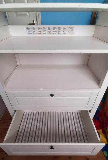 Solid wood changing table