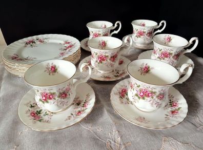 Royal Albert Lavender Rose Coffee Cups Trios  18 pcs