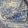 Enoch Wedgwood "Dickens coaching days"  Blue  dinner plate Image 3
