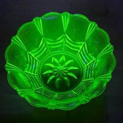 Art Deco 1930s Stole Czech Uranium Large Bowl