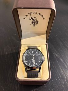 U.S. Polo Assn Watch Black Mesh - Boxed