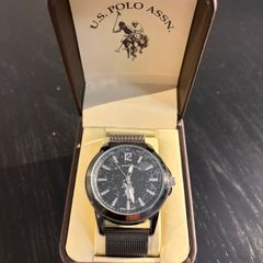U.S. Polo Assn Watch Black Mesh - Boxed