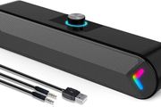 PC Speakers, USB-Powered Computer Speakers for Desktop Computer Laptop,3.5 Aux-in, with Lights, Plug and Play