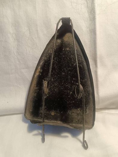 19th Century "Sad" Cast Iron and Cradle