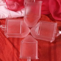 four glass scoop's,  See pictures
