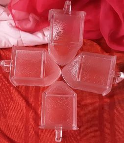 four glass scoop's,  See pictures