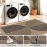Living Room Rug, 160 x 230 cm, Jute Look Kitchen Rug, Natural Washable Rug, Black Brown, Non-Slip Rugs for Bedroom, Balcony, Entrance, Dining Room, Office Area Decor Image 6