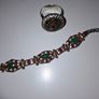 Handmade Ruby Sterling Silver Jewellery Set, Turkish Design Image 3