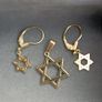 Vintage K&L 14ct rolled gold David Star earrings and pendant Image 4