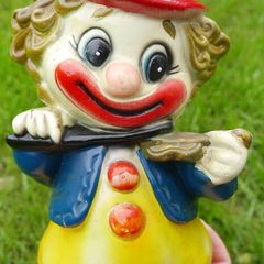 Vintage Clown Piggy Coin Bank