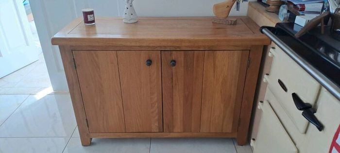 pvc window, sideboard and coffee table