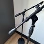 2x Heavy Duty Floor Microphone Boom Stands | Studio Podcast Mic Stands Image 5