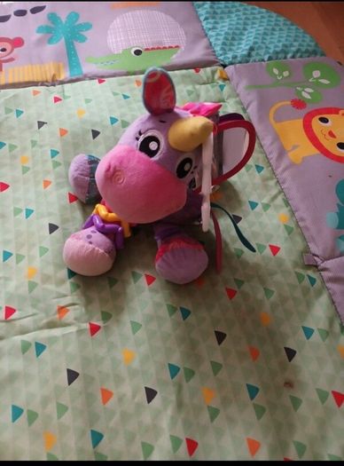 baby clothes, play mat & rattle