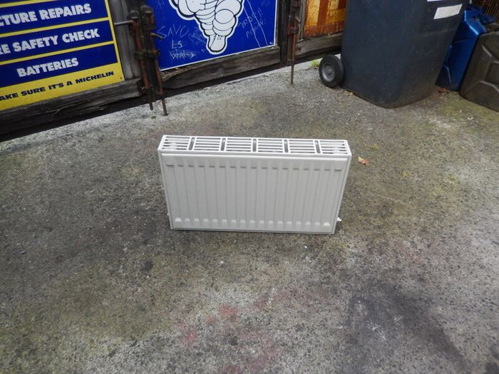 White central heating radiator