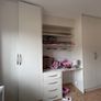 White Fitted Bedroom Wardrobes with Desk & Shelving Image 2