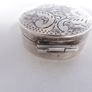Sterling silver etched pill pot Image 7