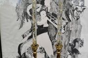 Vintage Brass Candlesticks x 2