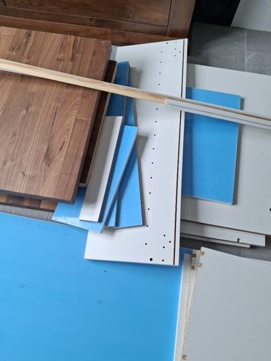 Ikea Kitchen shelves and left over parts/shelves/counter top.