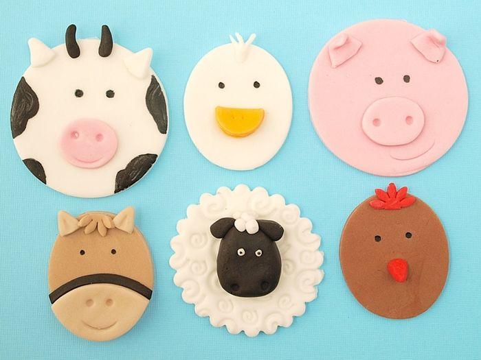 cupcake toppers farm animals ladybugs
