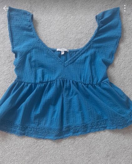 Blue peplum top from Next