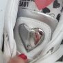 LOVE MOSCHINO white lace-up trainers Sz 40 (Fit 7- 7.5UK) - Rrp 220 (New) Image 8