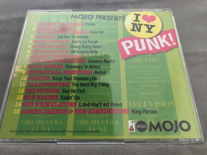 MOJO Presents: I Love NY  Punk    CD