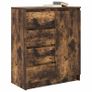 Sideboard with Drawers Smoked Oak 71x35x84 cm Image 2
