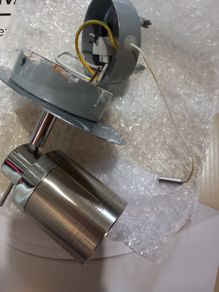 IP44 wall light with one for spares. Swivel angle type. Chrome silver.