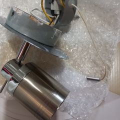 IP44 wall light with one for spares. Swivel angle type. Chrome silver.