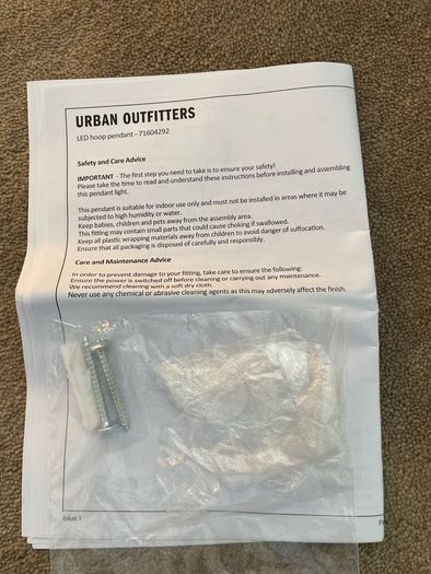 LED hoop pendant Urban Outfitters x 2