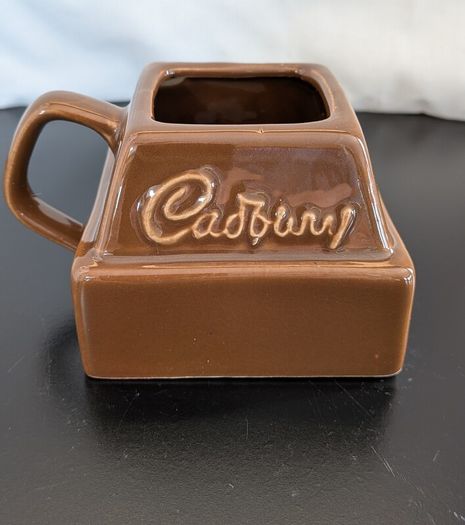 Cadbury Ceramic Advertising Pot Brown Glazed Vintage