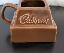 Cadbury Ceramic Advertising Pot Brown Glazed Vintage