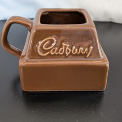 Cadbury Ceramic Advertising Pot Brown Glazed Vintage